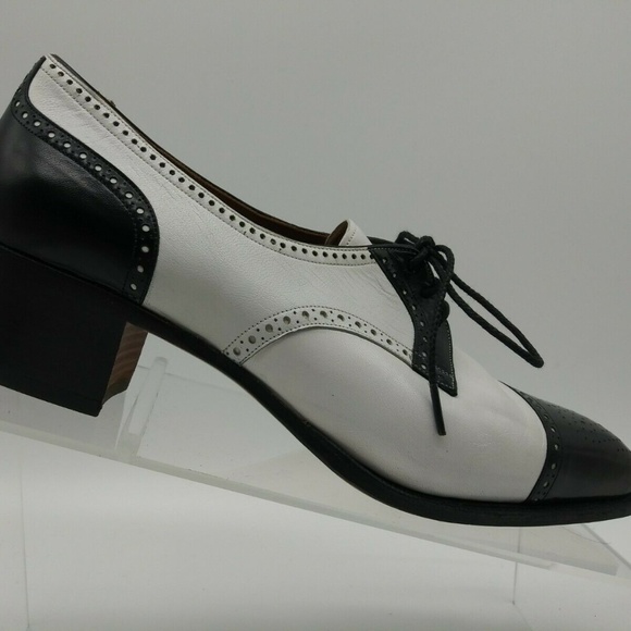 Brooks Brothers Shoes - Brooks Brothers Black White Brogue Cap Toe S-6.5